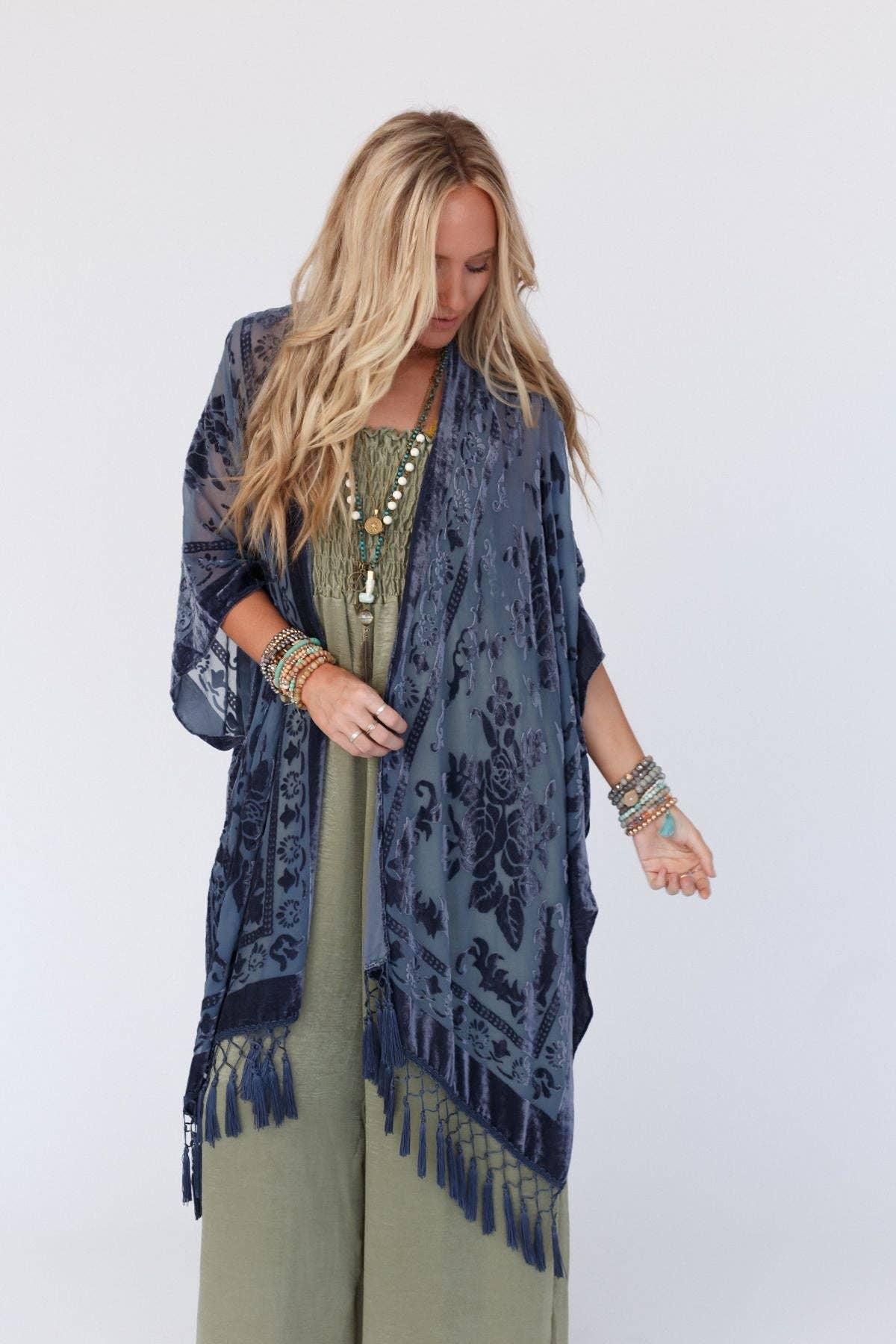 Crushin' On You Velvet Kimono