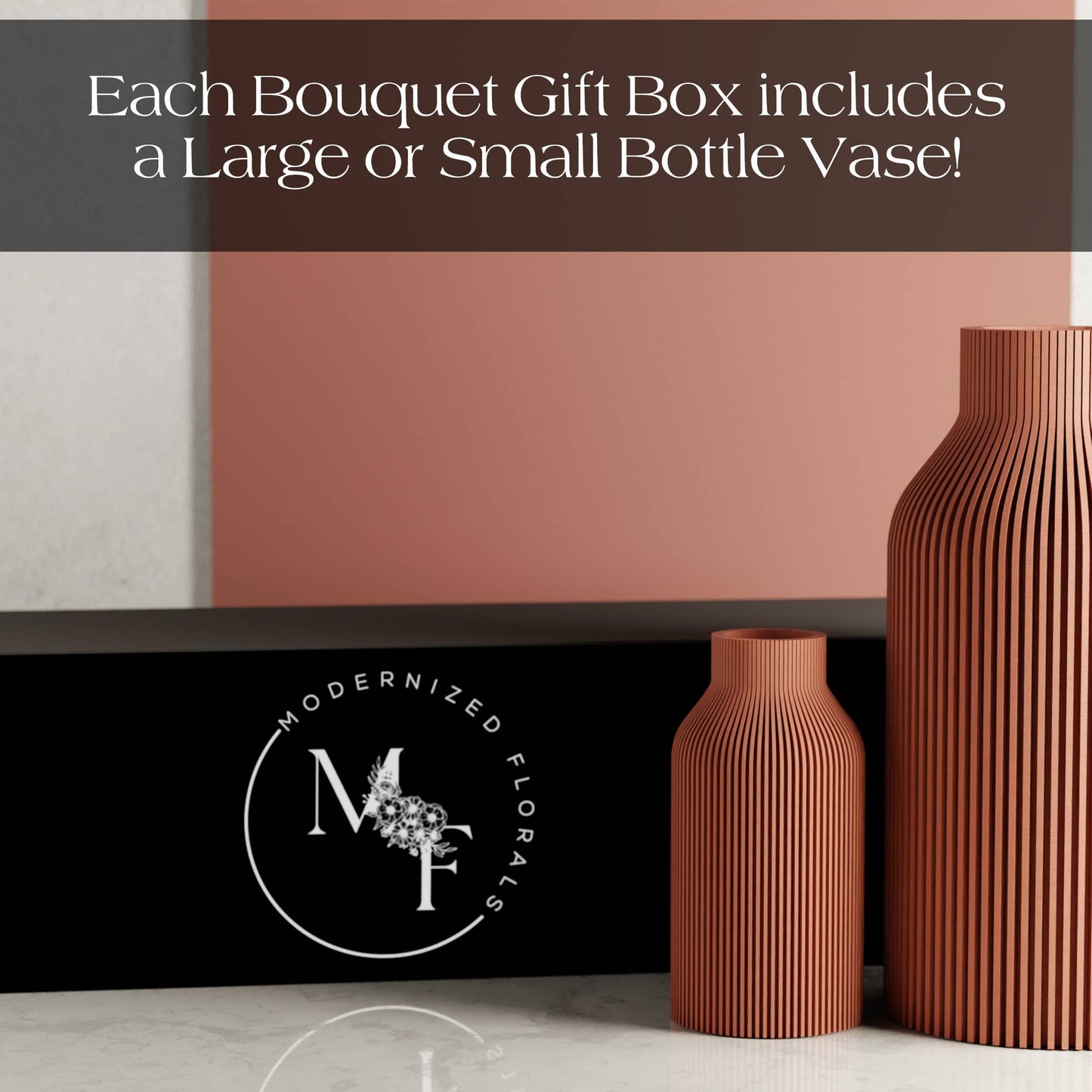 Dried Bouquet Gift Box with Bottle Vase (Large)