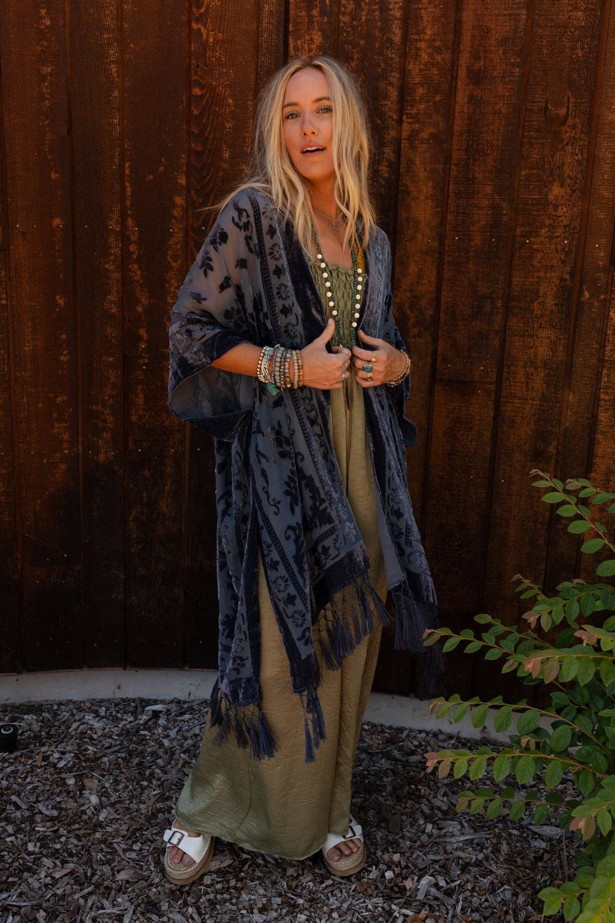 Crushin' On You Velvet Kimono