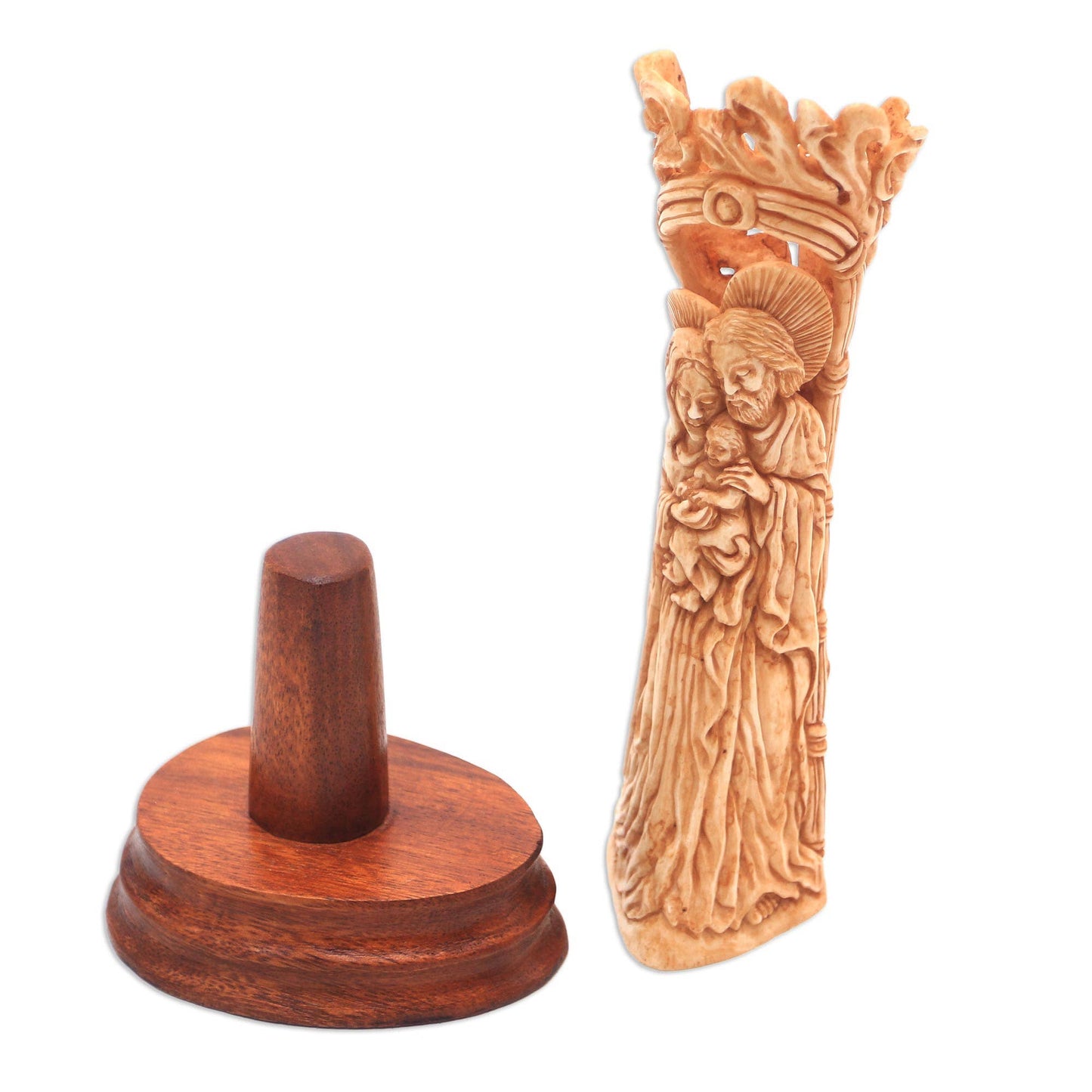 Handmade Birth Of Jesus Bone Nativity Sculpture