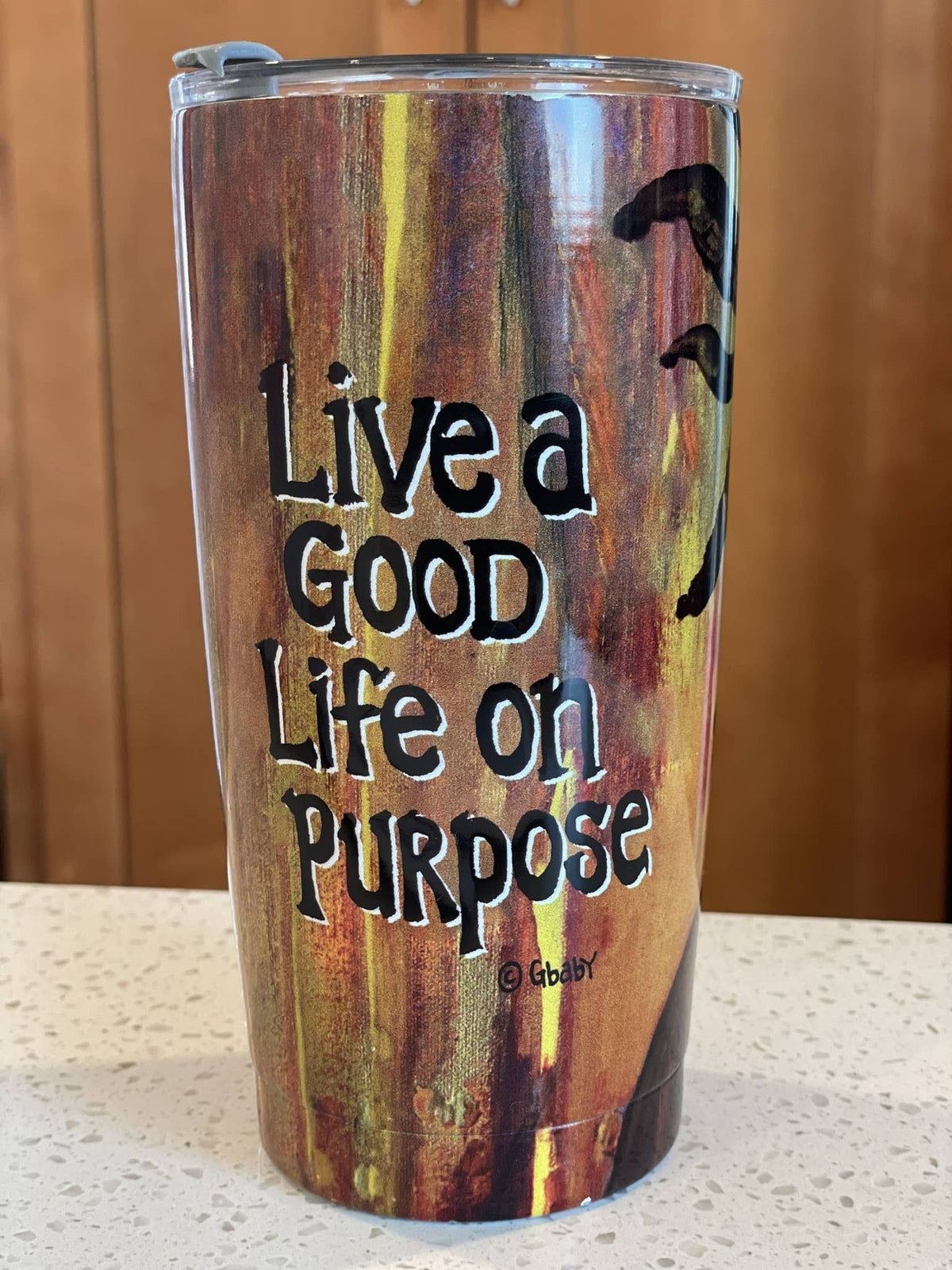 Stainless Steel Travel Tumbler "Live A Good Life On Purpose"