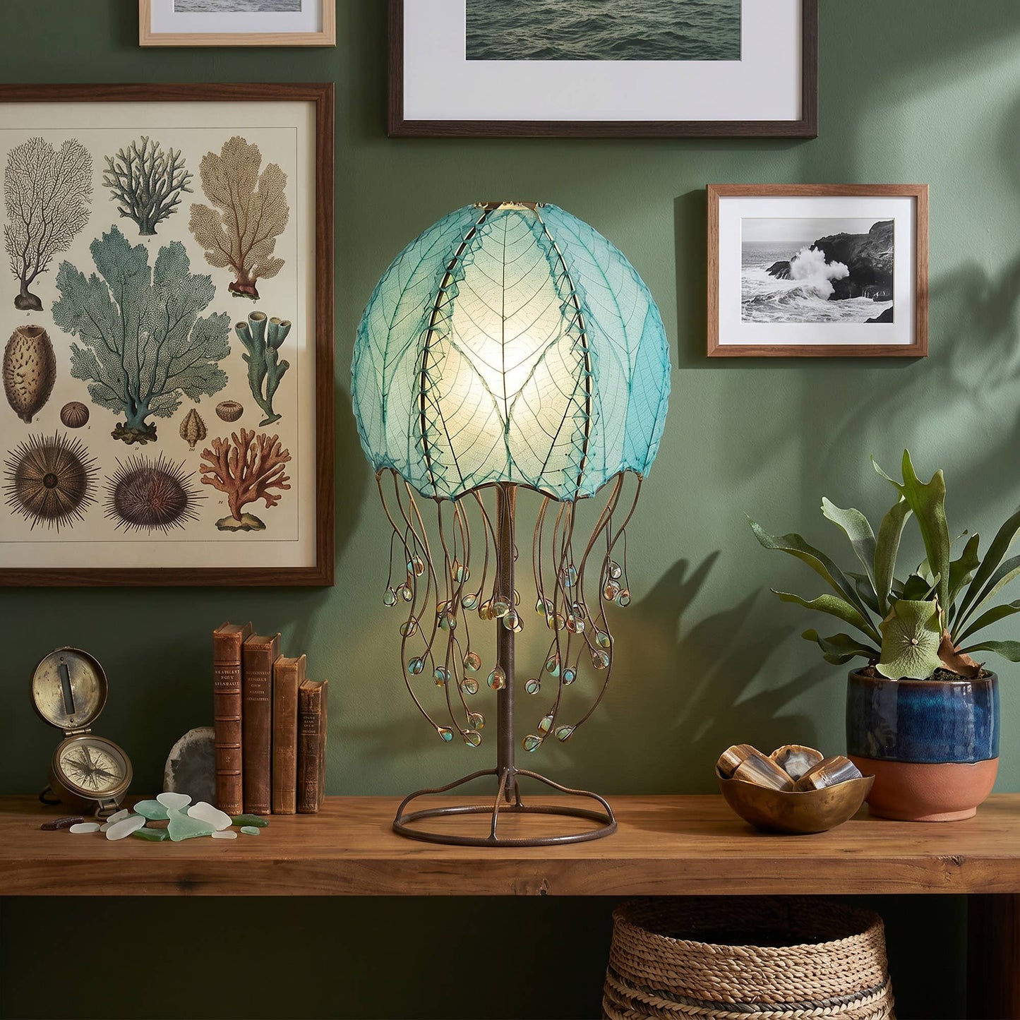 Jellyfish Table Lamp Sea Blue