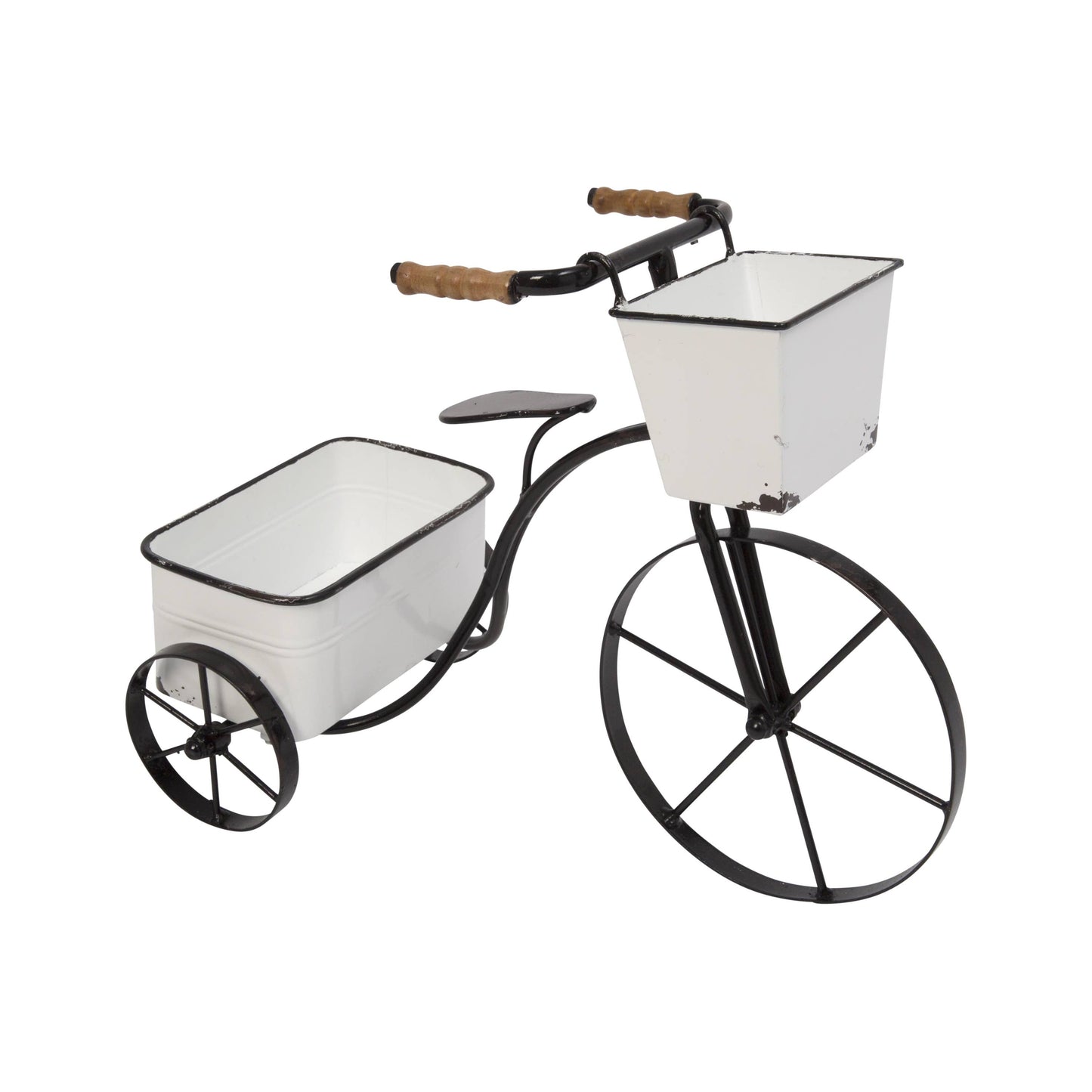 Metal Tricycle w/ 2 Planters