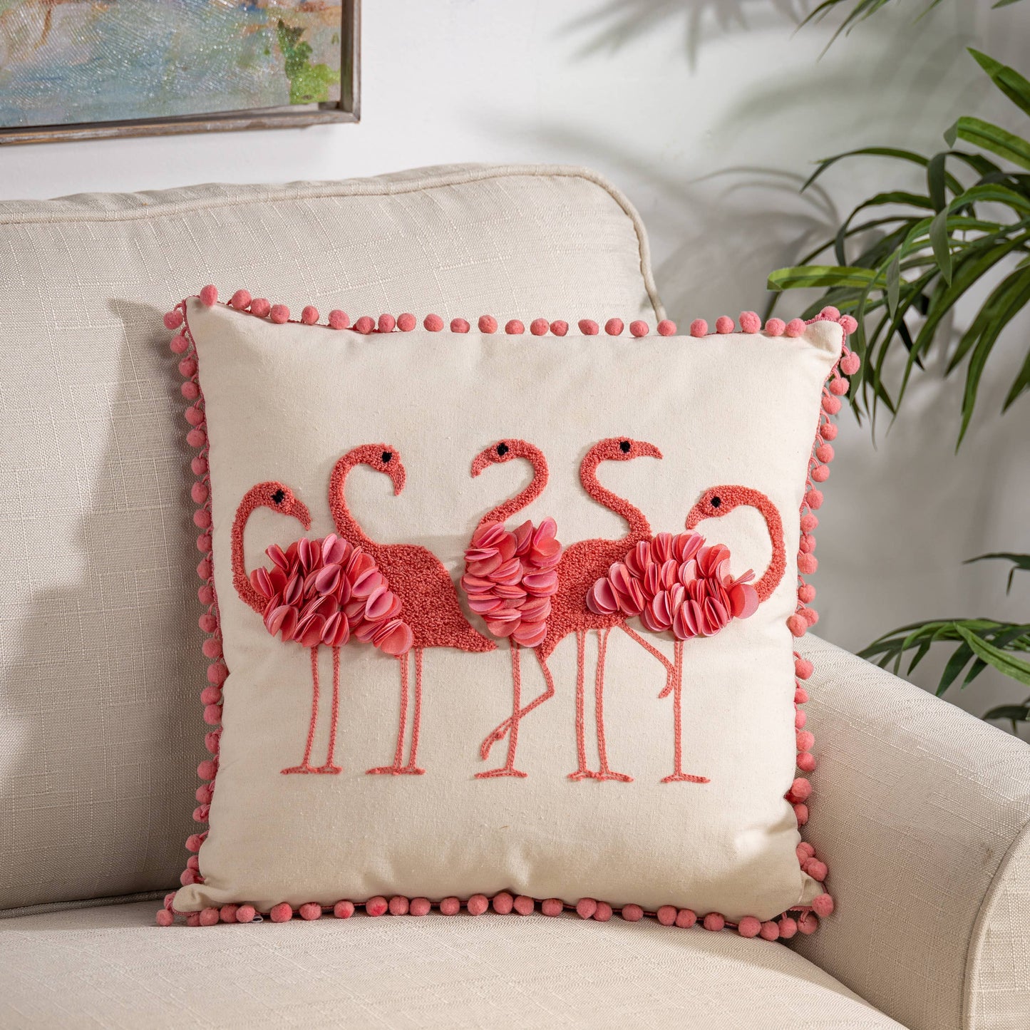 Flamingo Throw Pillow