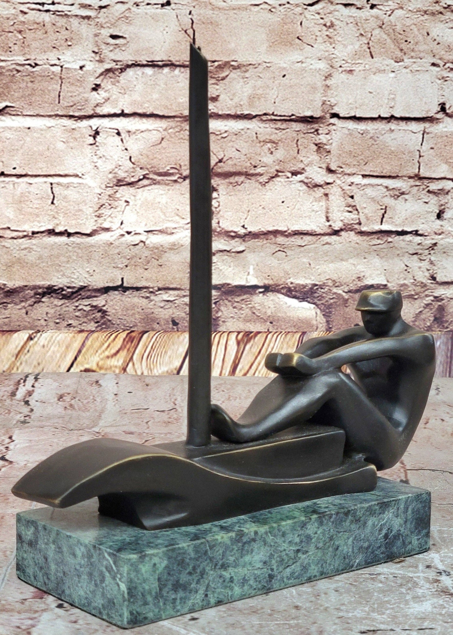 Rowing Crew Boat Canoe Kayak Water Sports Bronze Sculpture