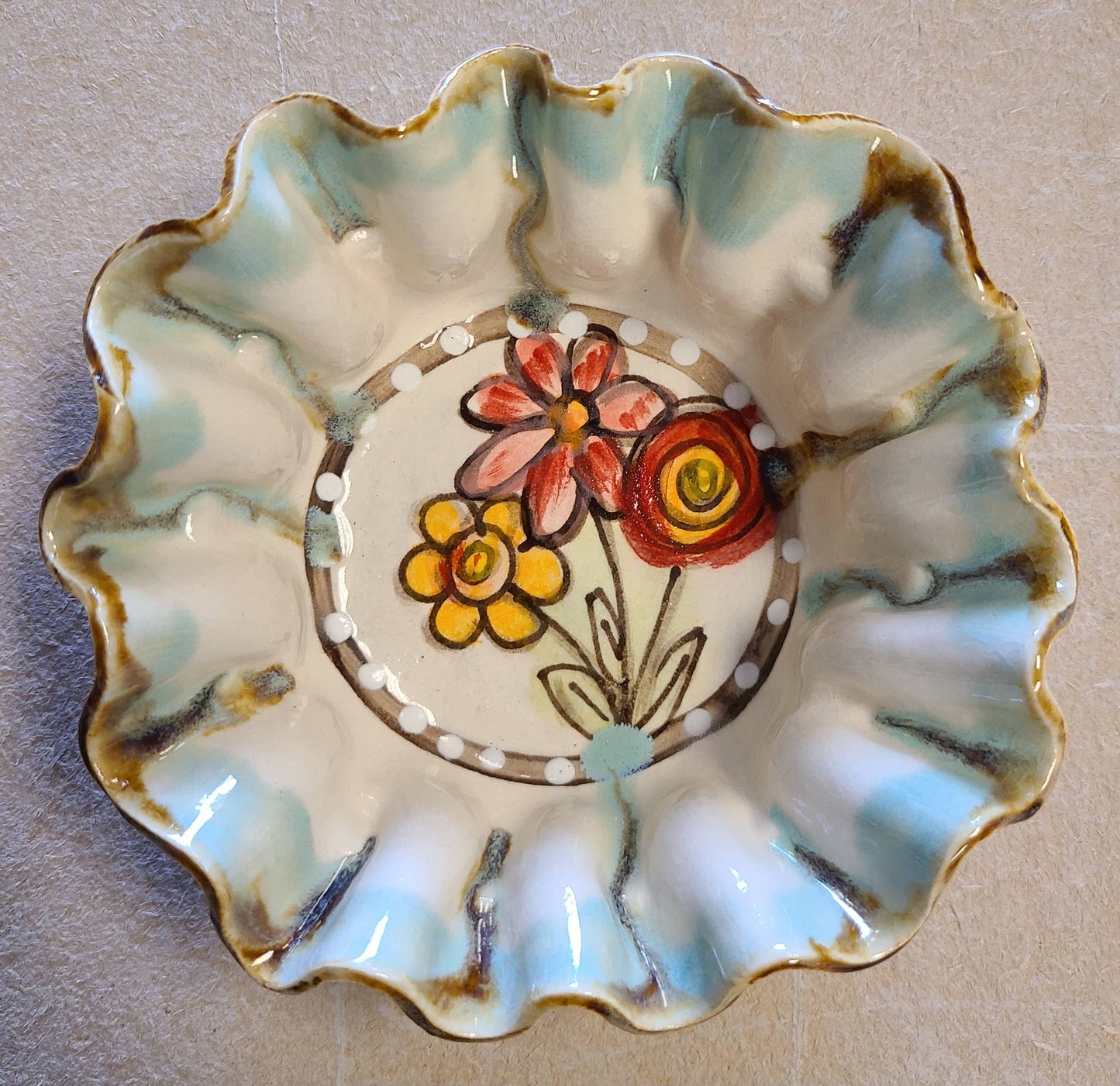 Drip Flower Pattern Serveware