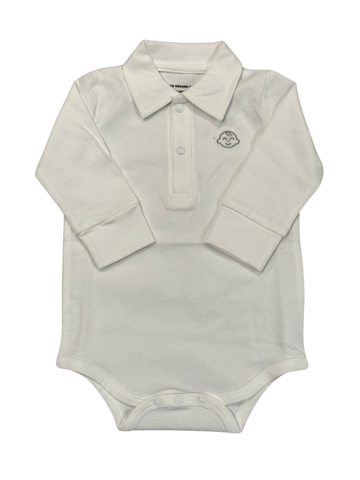 Collared Baby Boy Bodysuit, 100% Organic Cotton
