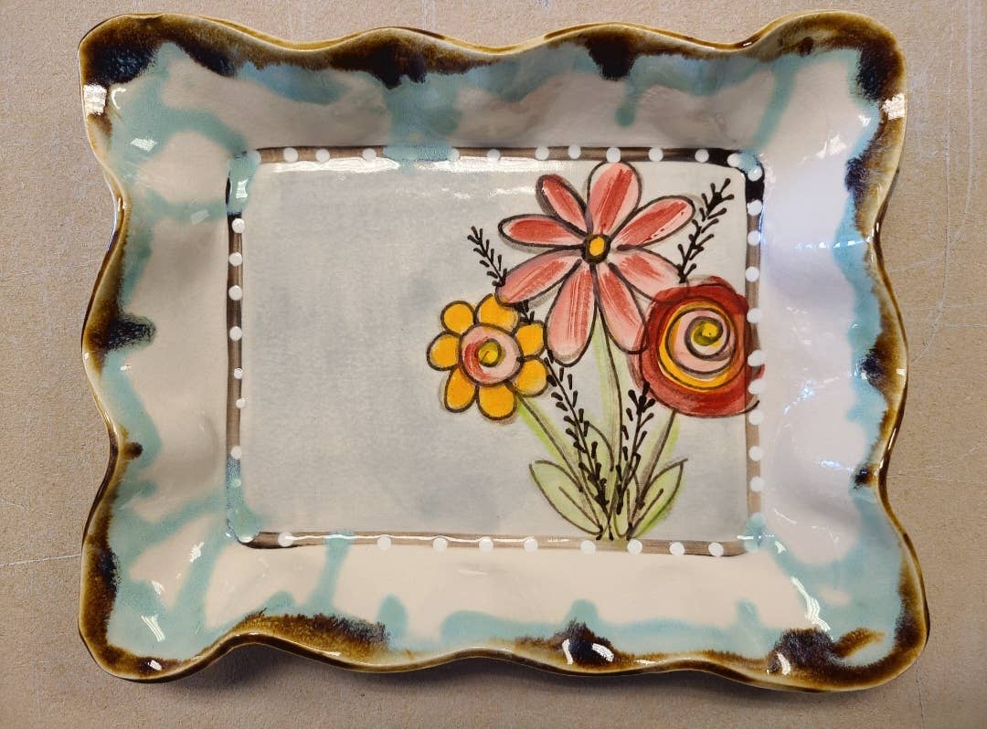 Drip Flower Pattern Serveware