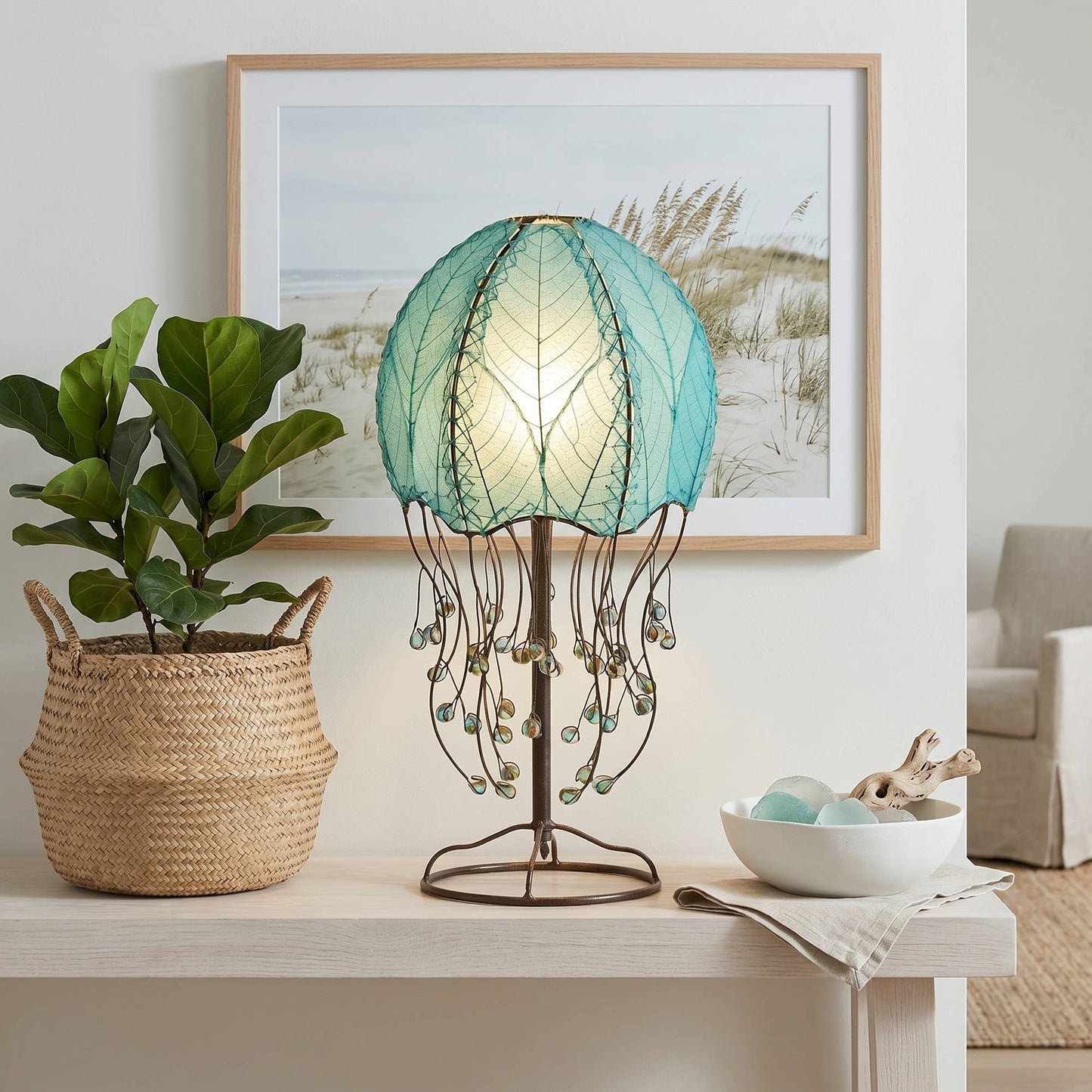 Jellyfish Table Lamp Sea Blue