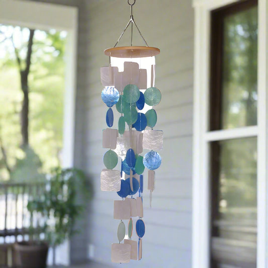 Blue Capiz Shell Chime