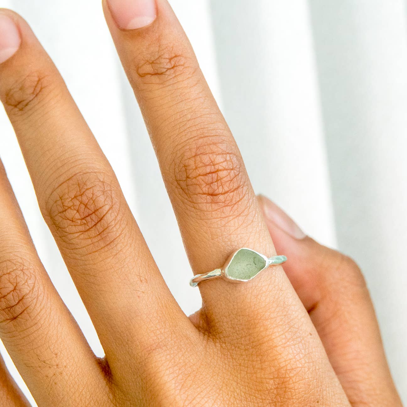 Betty Micro Genuine Sea Glass Ring
