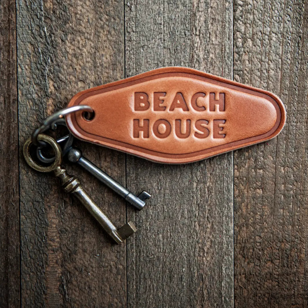 Leather Keychain, Motel Style