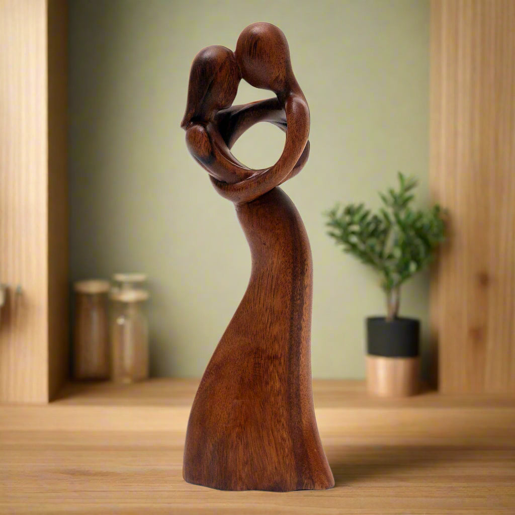 Touch My Heart Wood Statuette