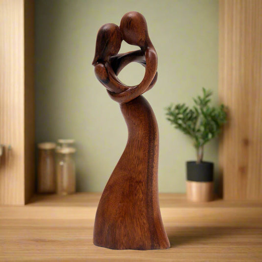 Touch My Heart Wood Statuette