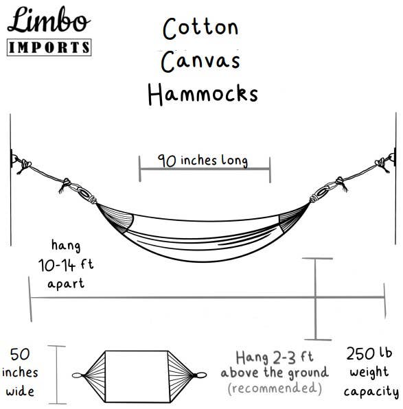Hammock Tropical Rainbow Cotton Hammock - Beach House Decor