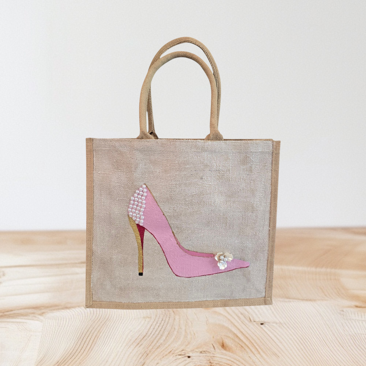 Pink Stiletto Tote Bag