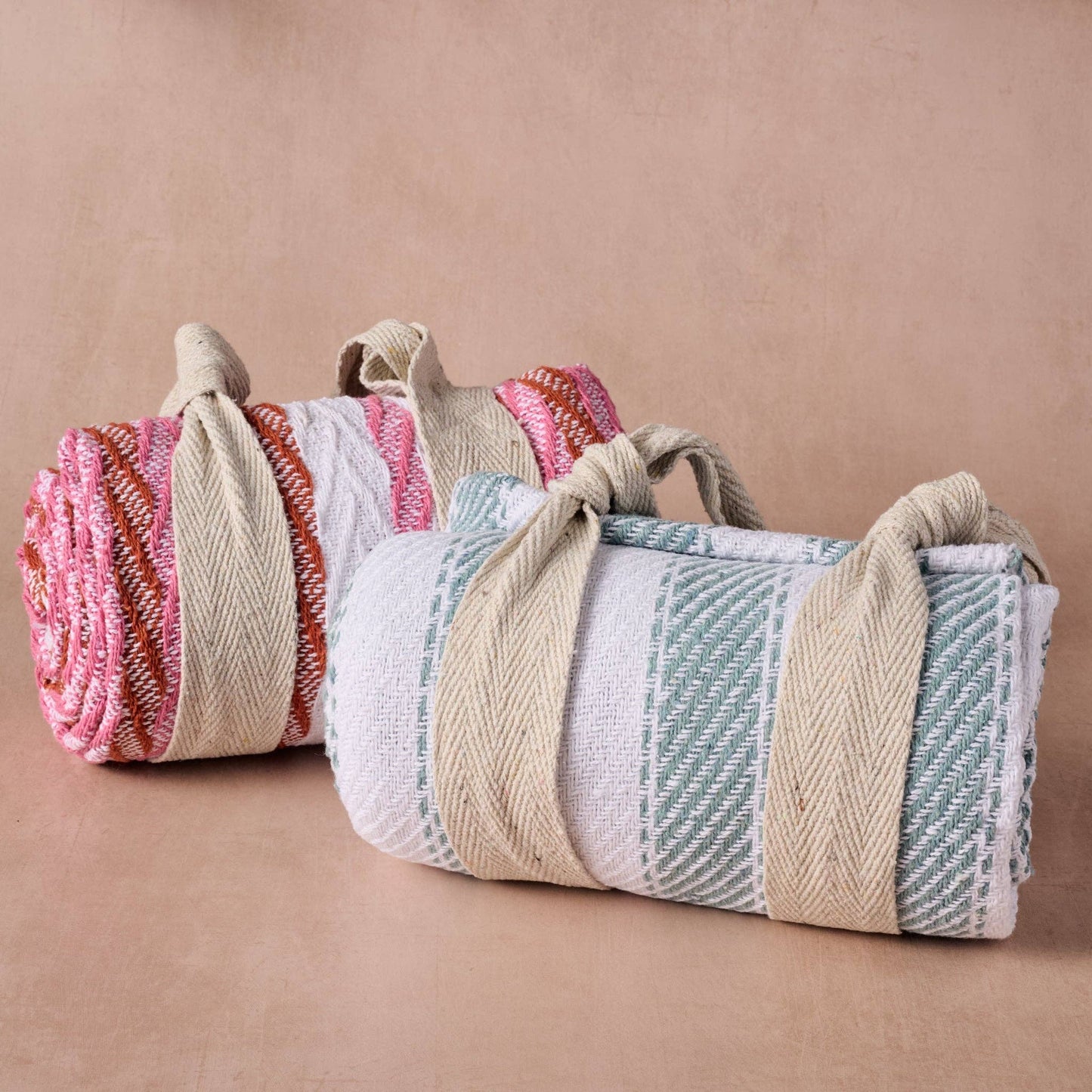 Upcycled Cotton Beach Blanket - Blue
