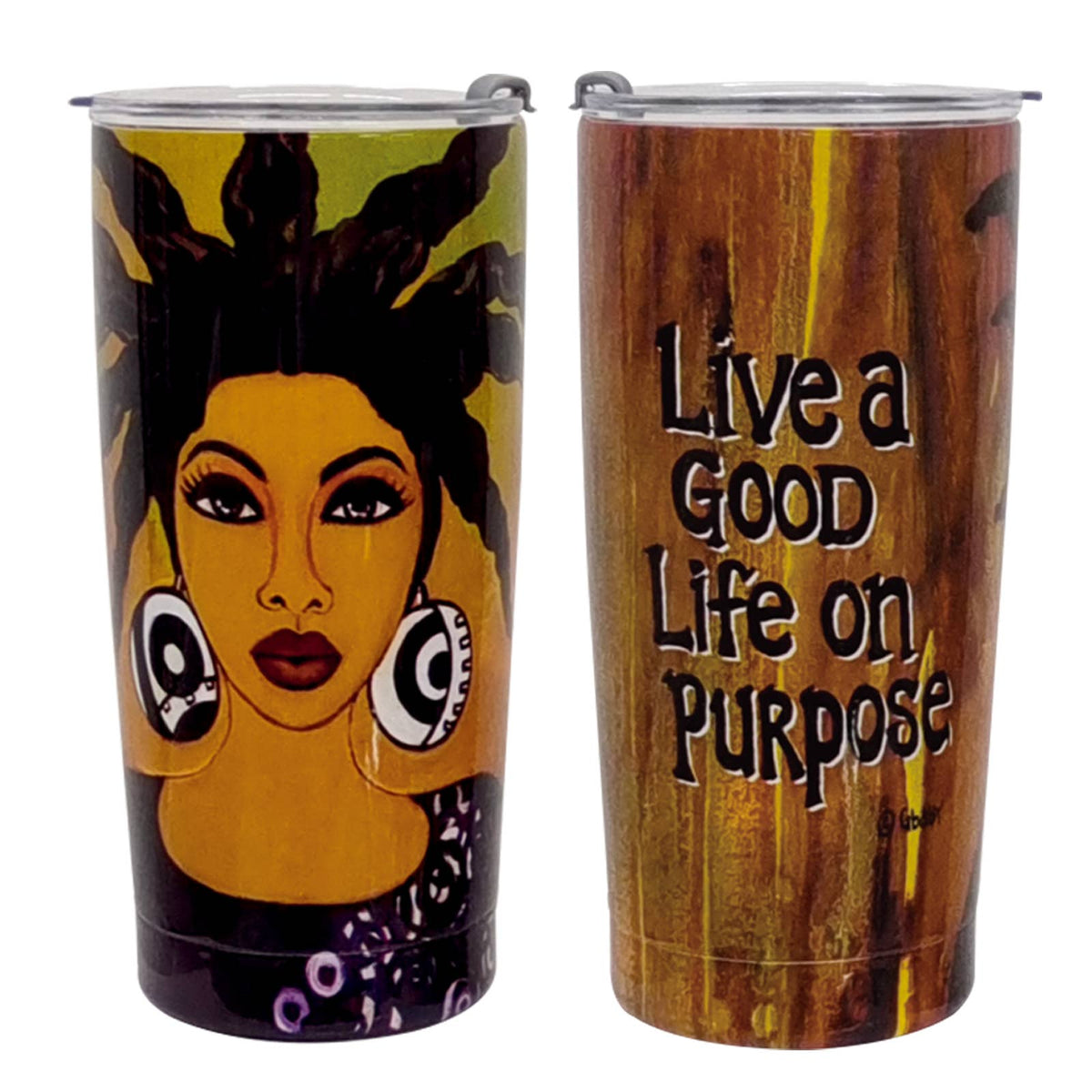 Stainless Steel Travel Tumbler "Live A Good Life On Purpose"