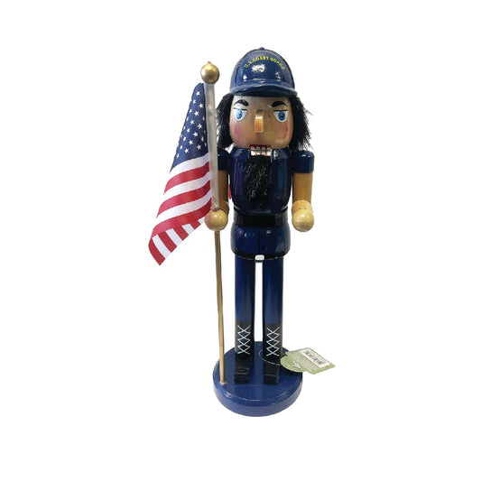 Coast Guard Nutcracker with Flag