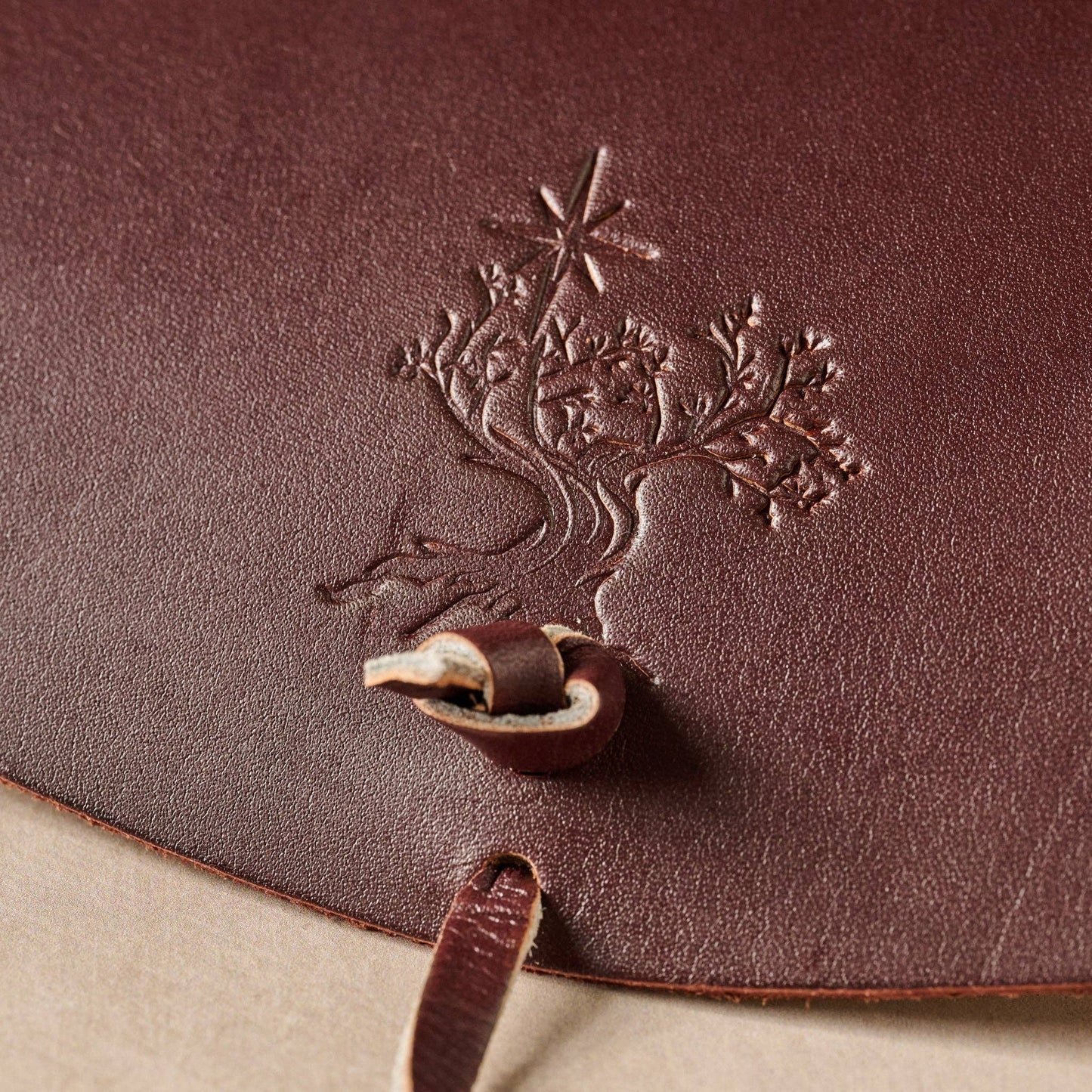 Leather & Olive Wood Eyeglass Case