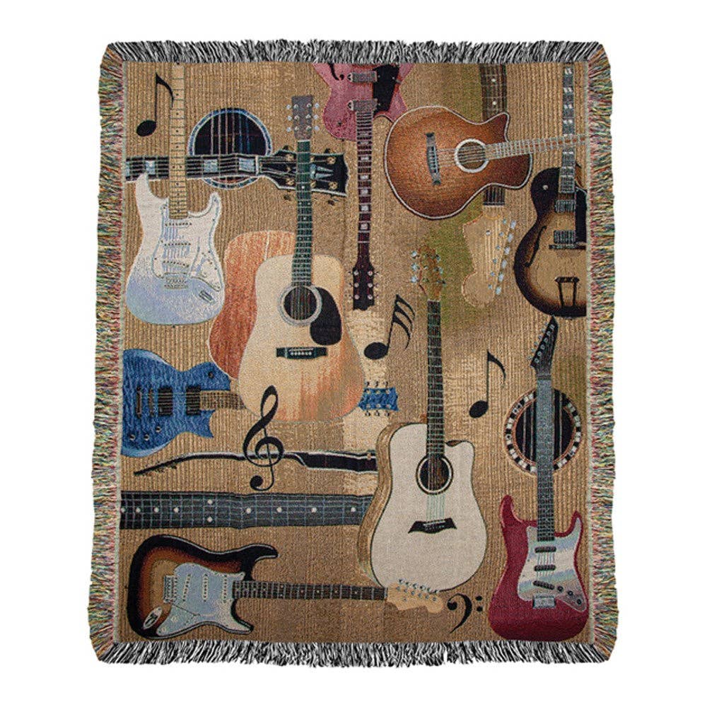 Guitar Collage Throw