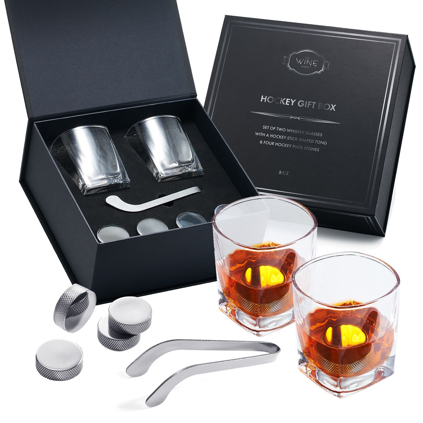Hockey Whiskey Stones 7pcs Set