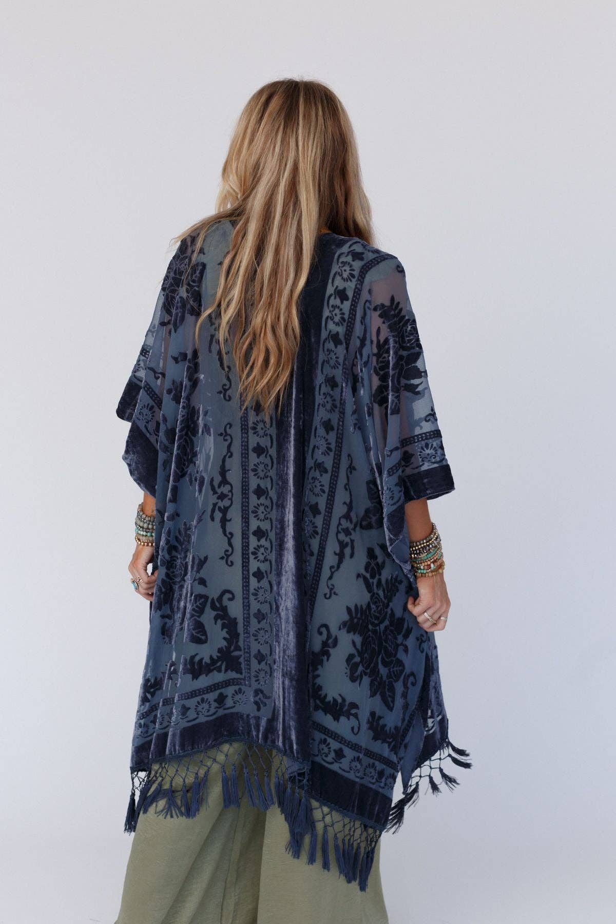 Crushin' On You Velvet Kimono