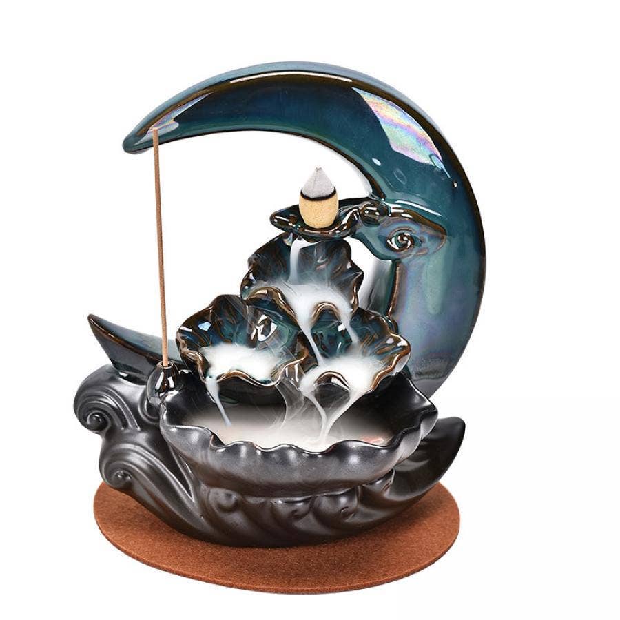 Moon Ceramic Backflow Incense Burner