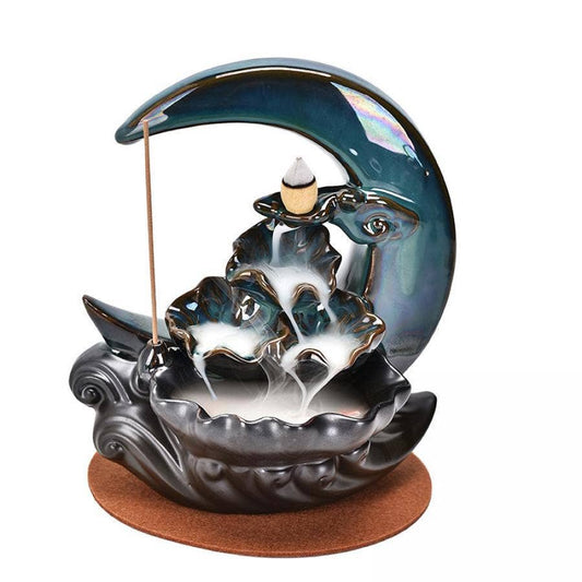 Moon Ceramic Backflow Incense Burner