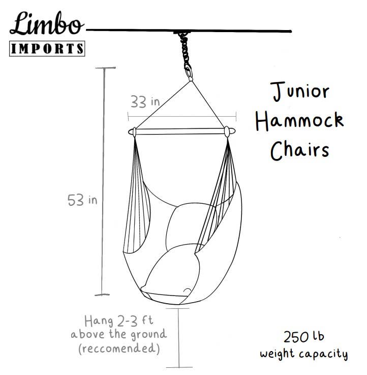 Small Hanging Hammock Swing Chair + 2 Pillow Covers Set
