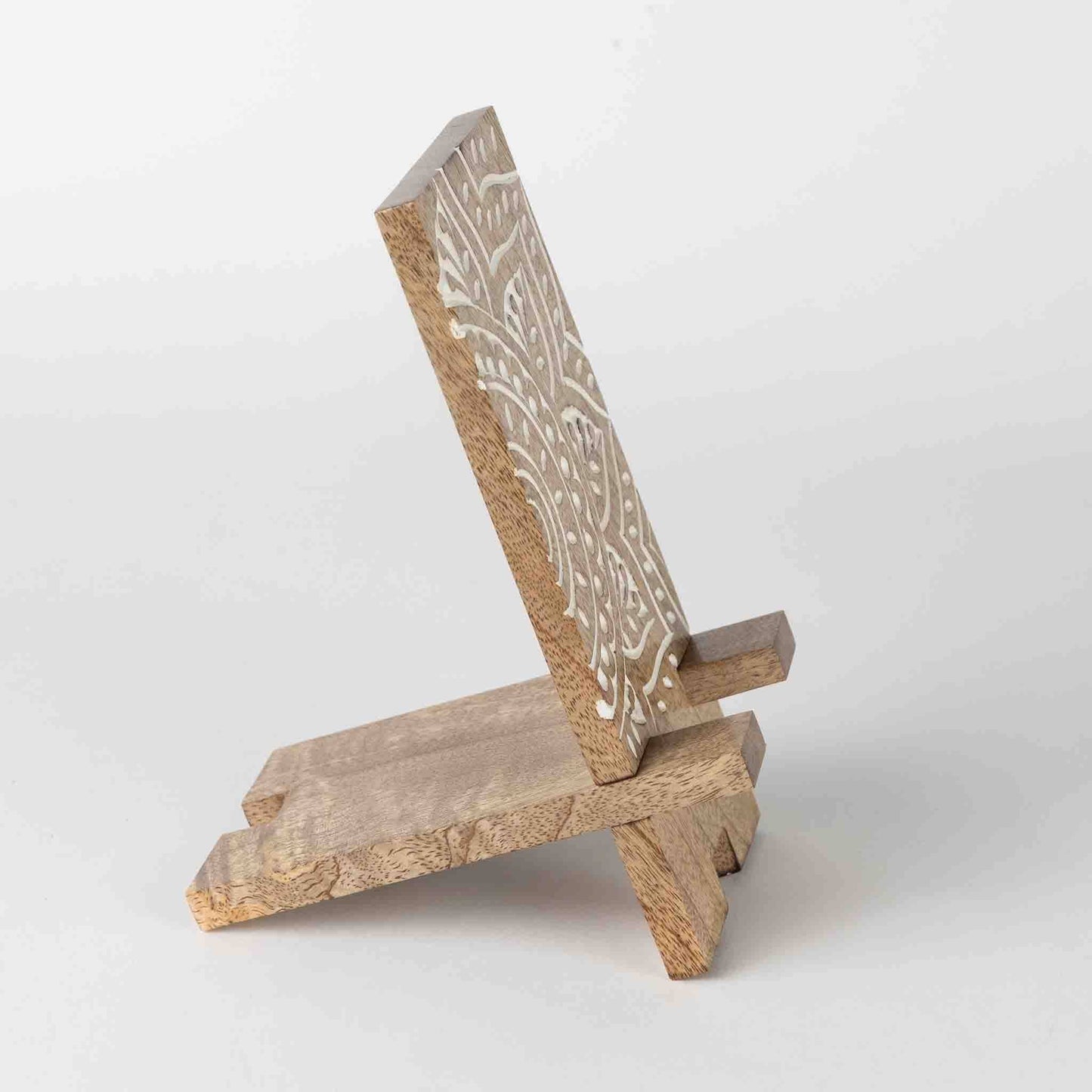 Mango Wood Phone Stand - Mandala