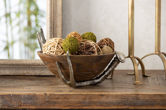 Mango Wood Bowl and Antler