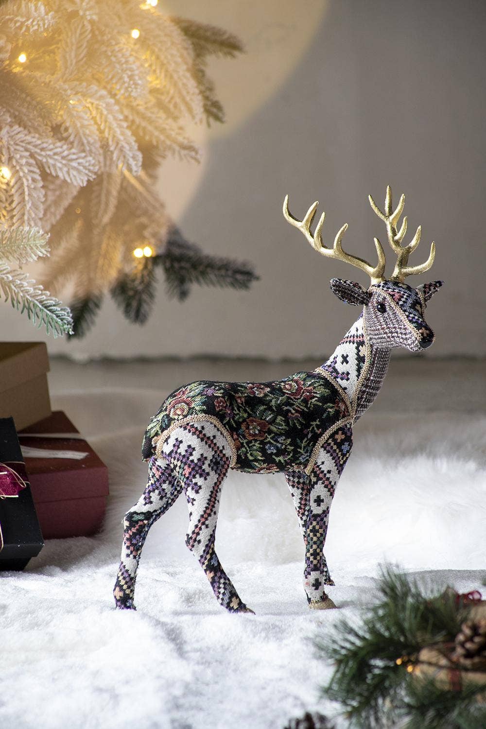 Majestic Velvet Deer Figurine