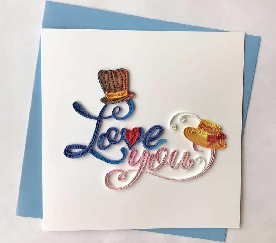 Love You Quilled Card