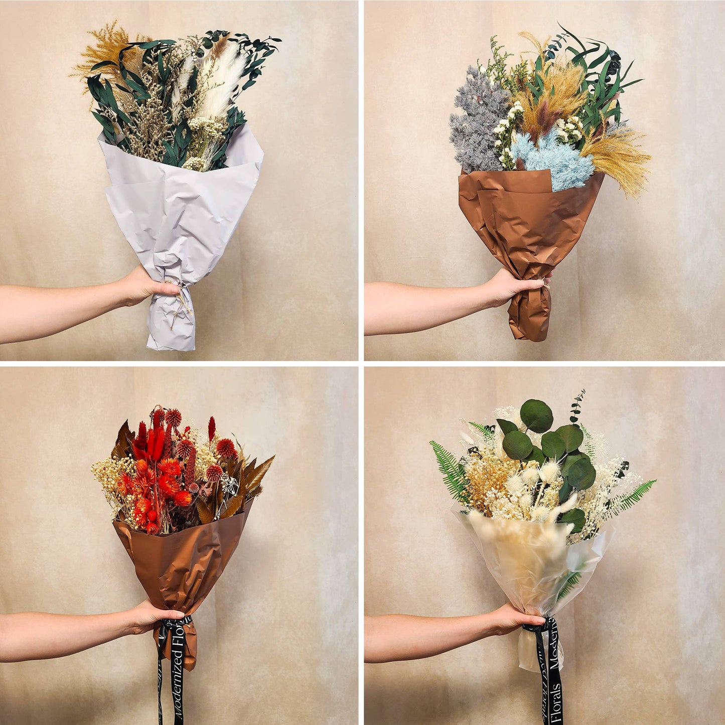 Dried Bouquet Gift Box with Bottle Vase (Large)