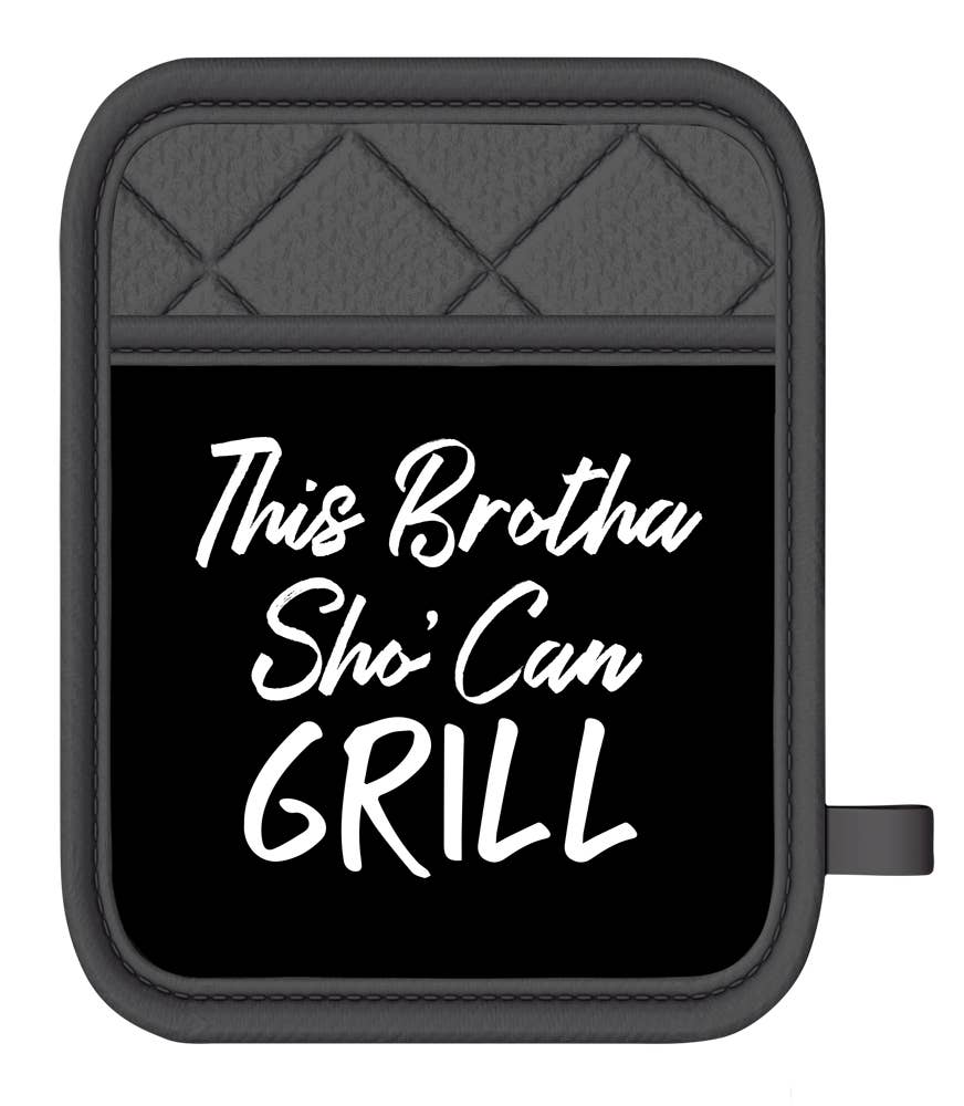 This Brotha Sho' Can Grill Oven Mitt/Pot Holder Set