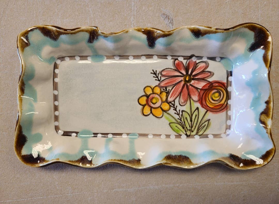 Drip Flower Pattern Serveware