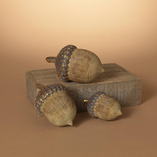 Resin Harvest Acorns, set of 3