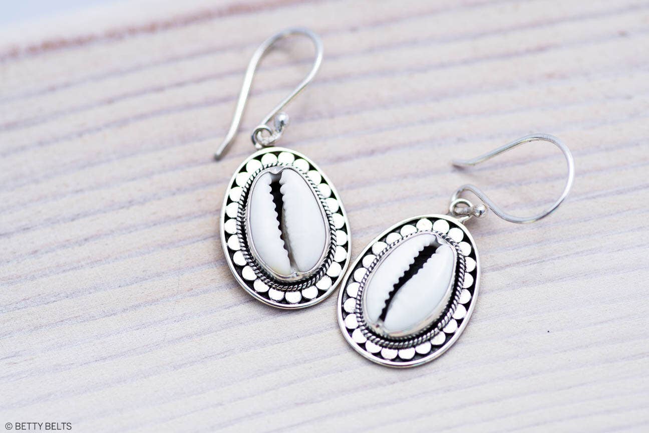 Cayden Cowrie Drop Earrings