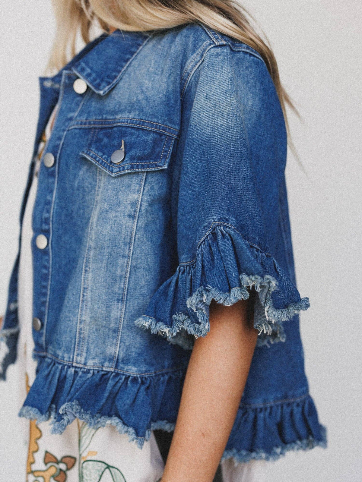 Scottie Ruffle Denim Jacket