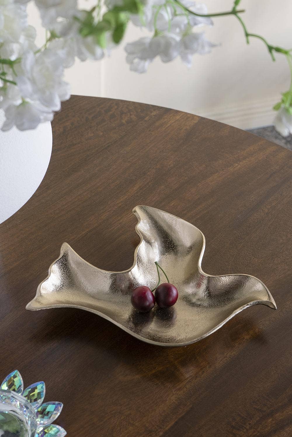 Decorative Dove Tray w/ Metallic Gold Finish