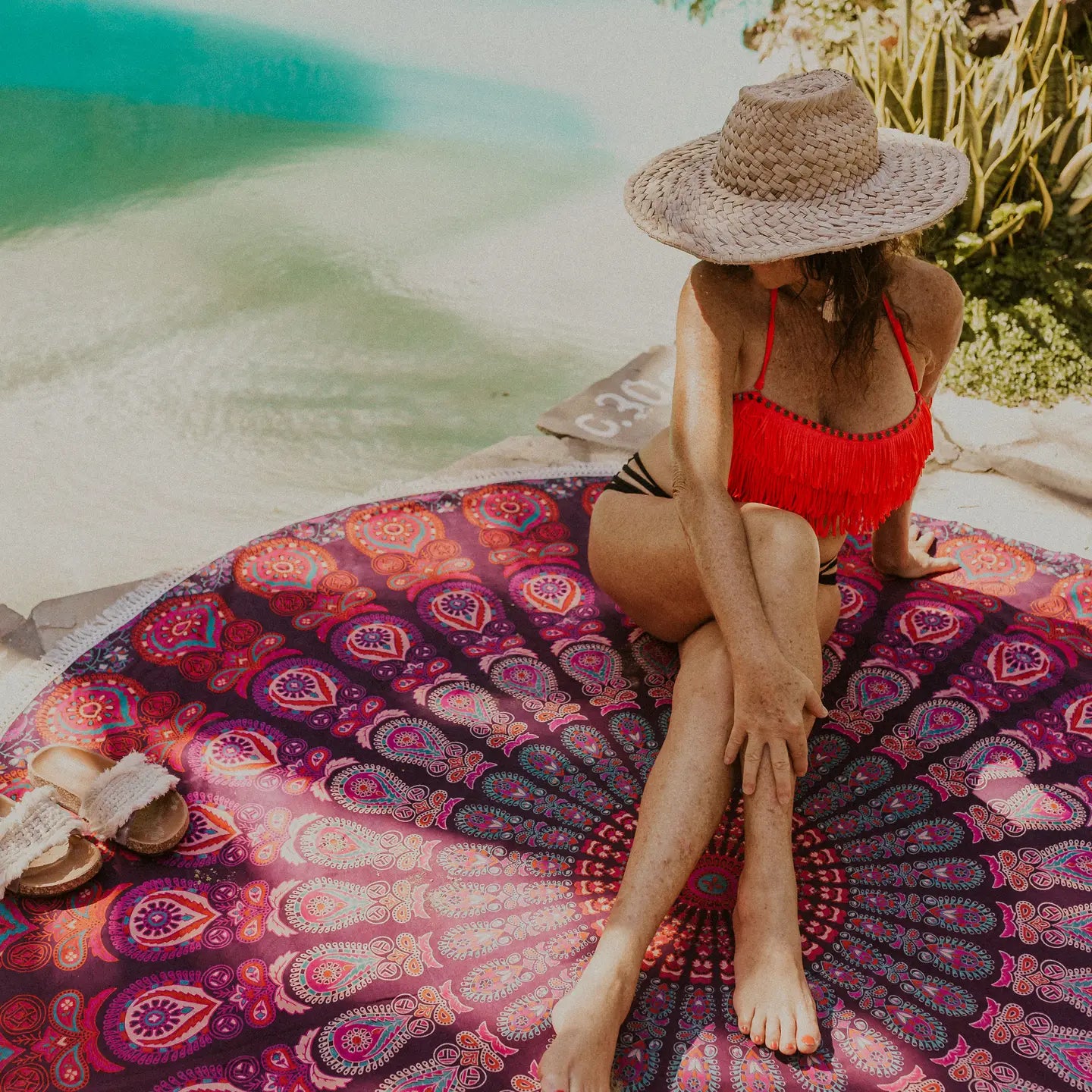 Mandala tapestry blanket