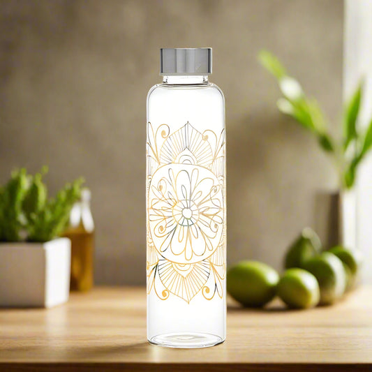 glass water bottle