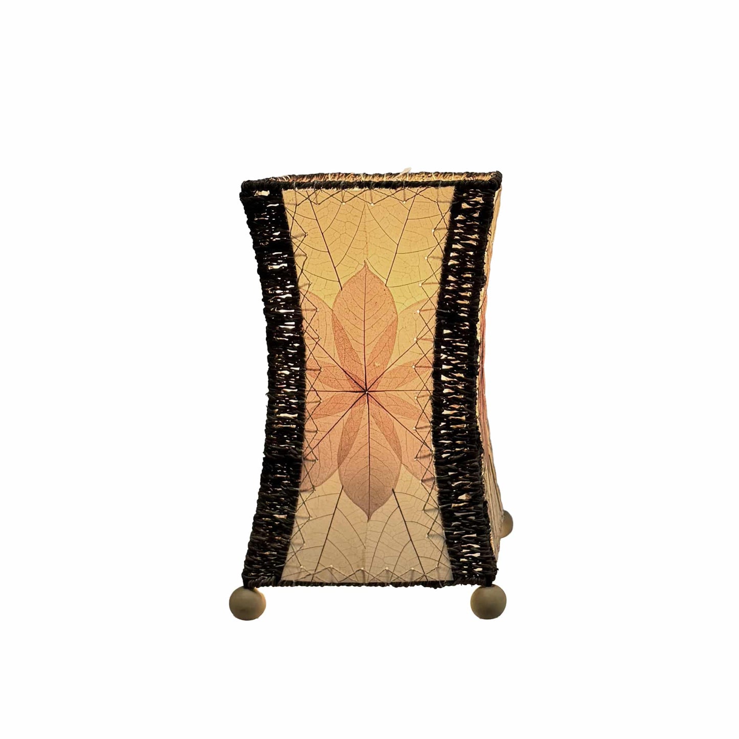 Hourglass Table Lamp Natural, Shade Made of Jackfruit Leaves