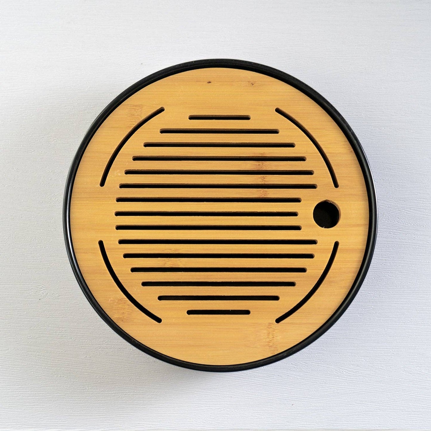 Circular Tea Tray With Drip Tray