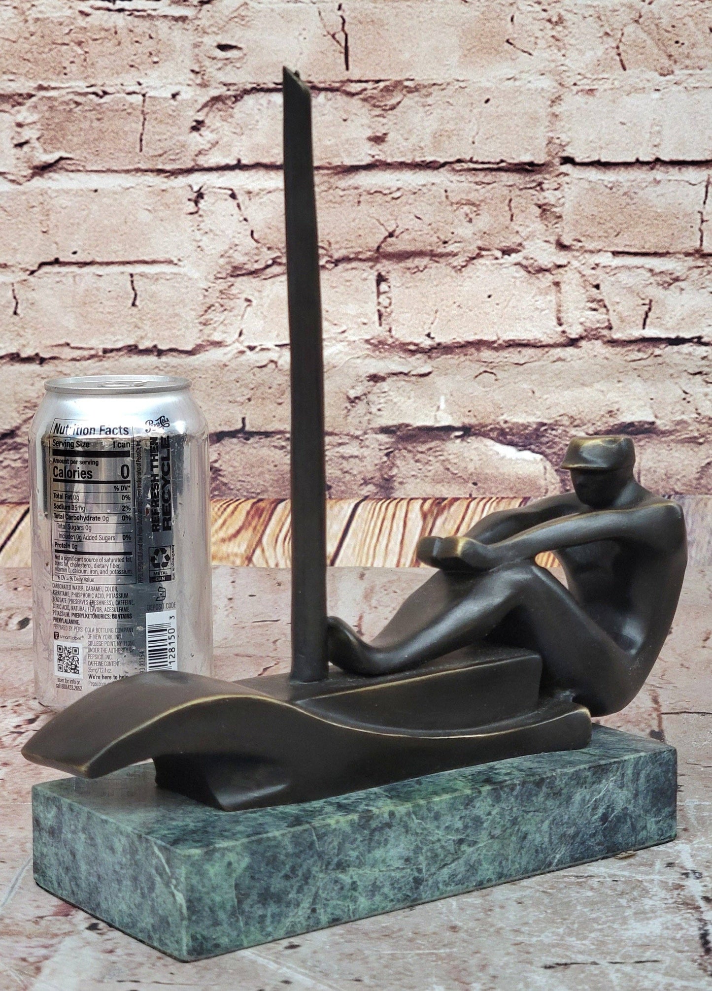Rowing Crew Boat Canoe Kayak Water Sports Bronze Sculpture