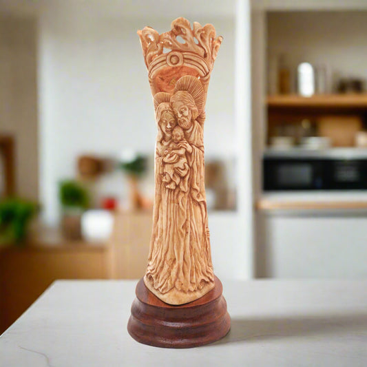 Handmade Birth Of Jesus Bone Nativity Sculpture
