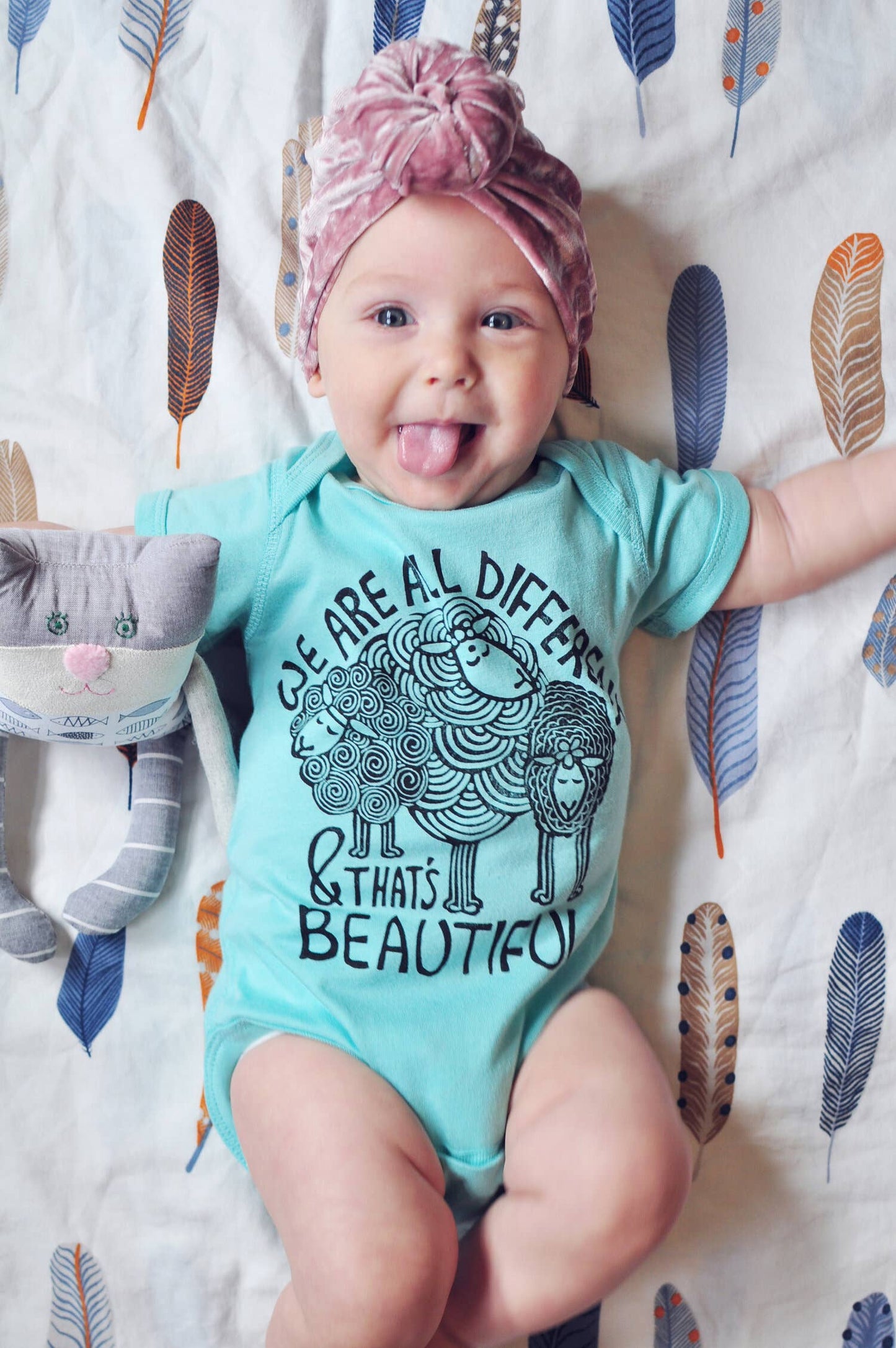 Different is Beautiful Baby Bodysuit, Sheep baby onesie