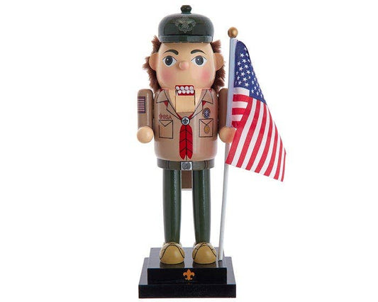12.5"WOODEN BOY SCOUT NUTCRACKER