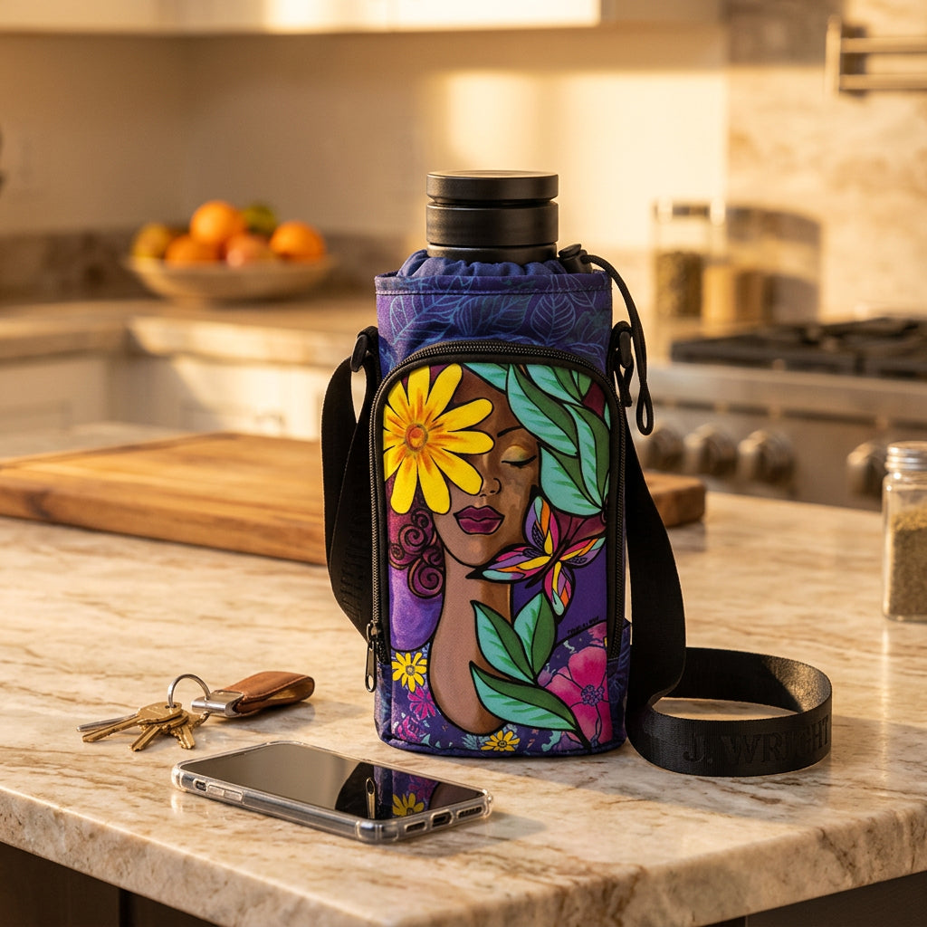 Water Bottle Carry Set with Black Bottle